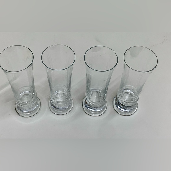 Set of Four 12 oz Frosted Etched Logo Pilsner Beer Glasses - Picture 6 of 16